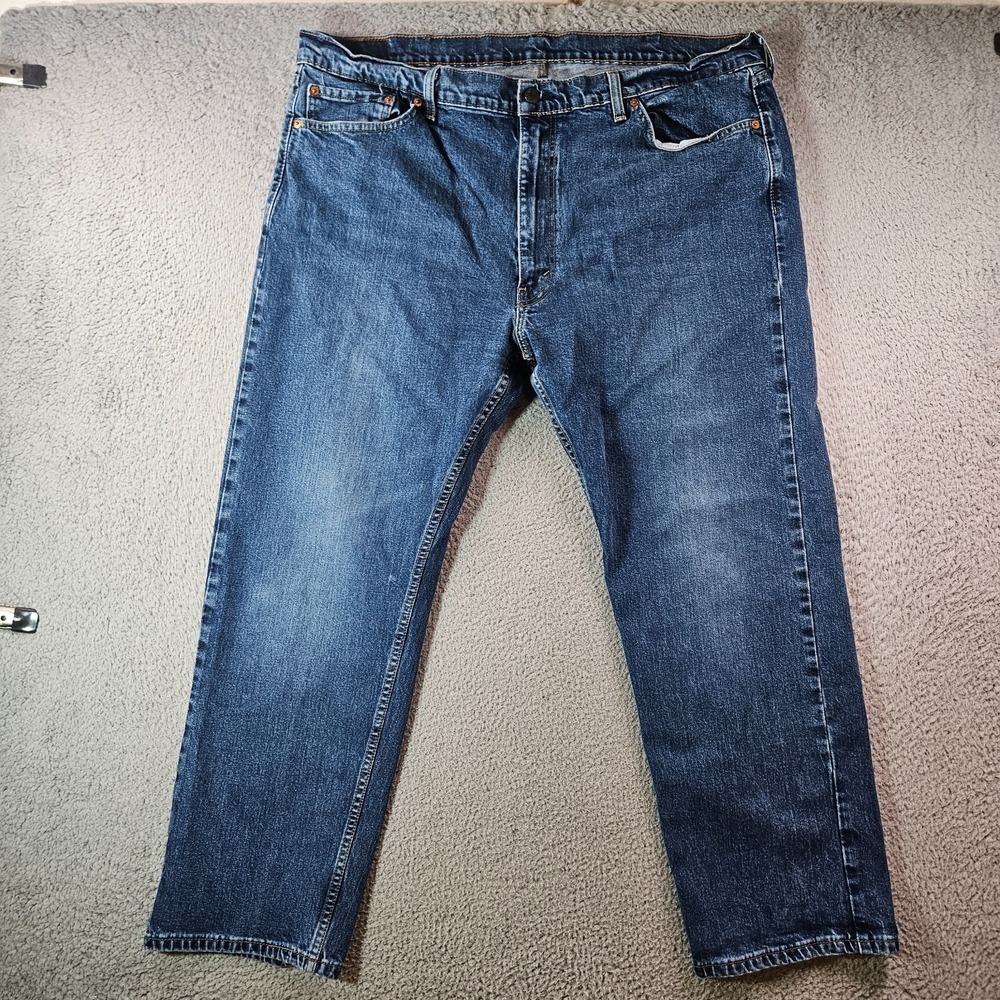 Levi's 505 Jeans Men 42 x 30 Zip Fly Medium Wash Blue Denim